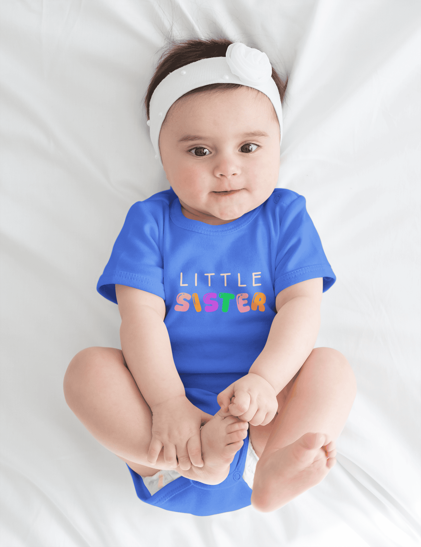 Little Sister Rakshabandhan Rompers for Baby Girl- FunkyTeesClub