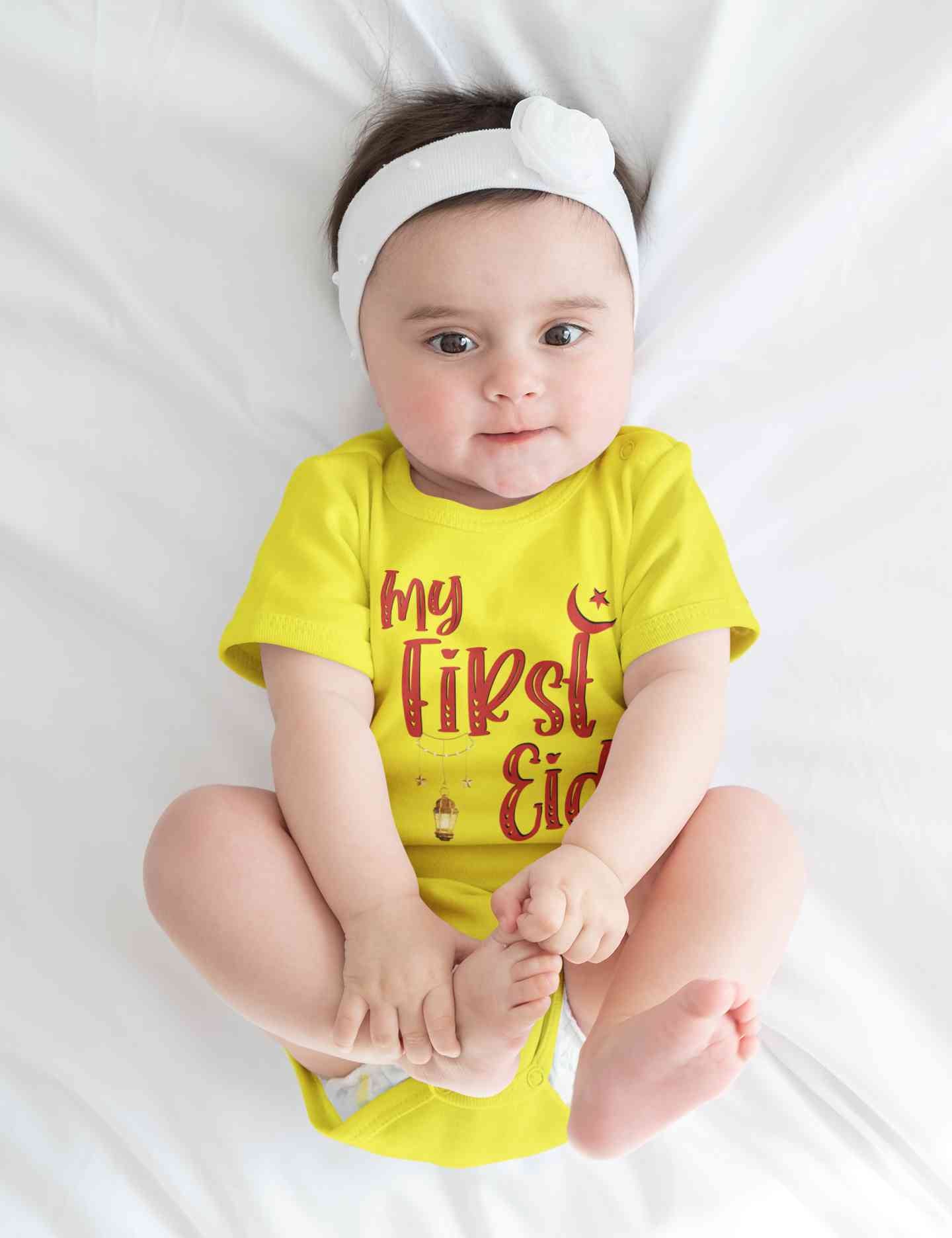 My First Eid Rompers for Baby Girl- FunkyTeesClub