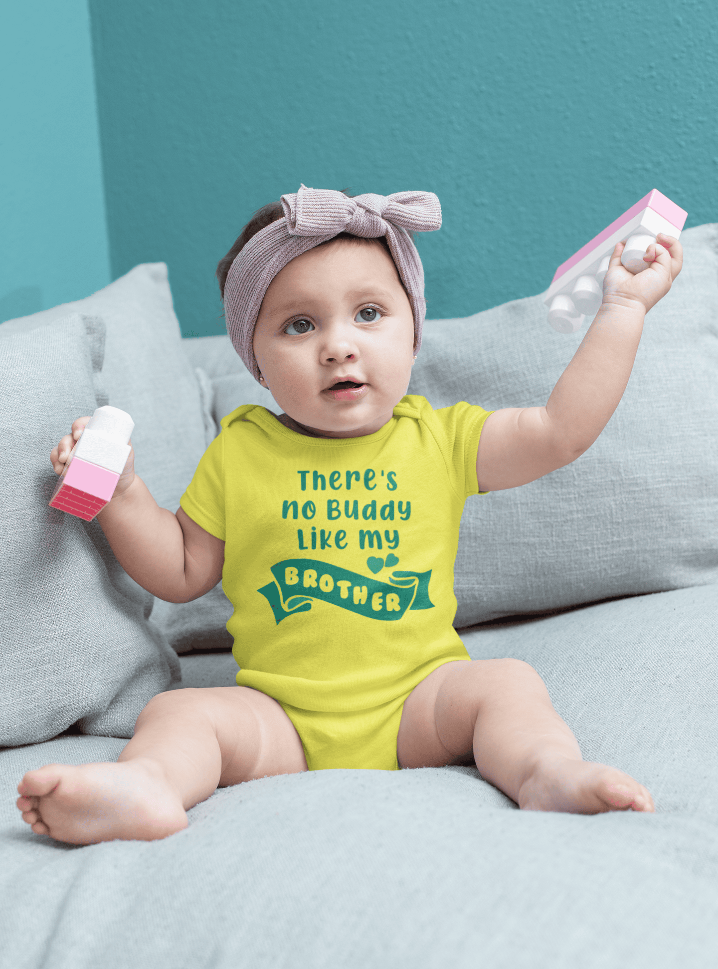 There Is No Buddy Like My Brother Rakshabandhan Rompers for Baby Girl- FunkyTeesClub
