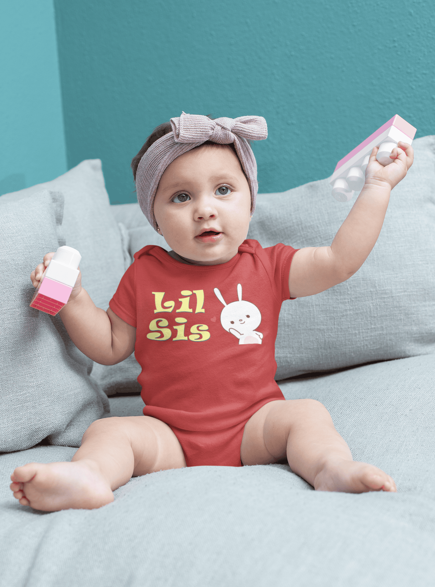 Little Sis Rakshabandhan Rompers for Baby Girl- FunkyTeesClub