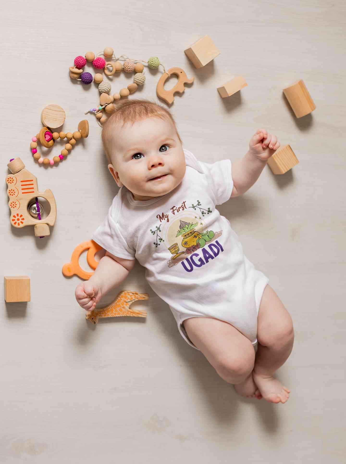 My First Ugadi Rompers for Baby Boy- FunkyTeesClub