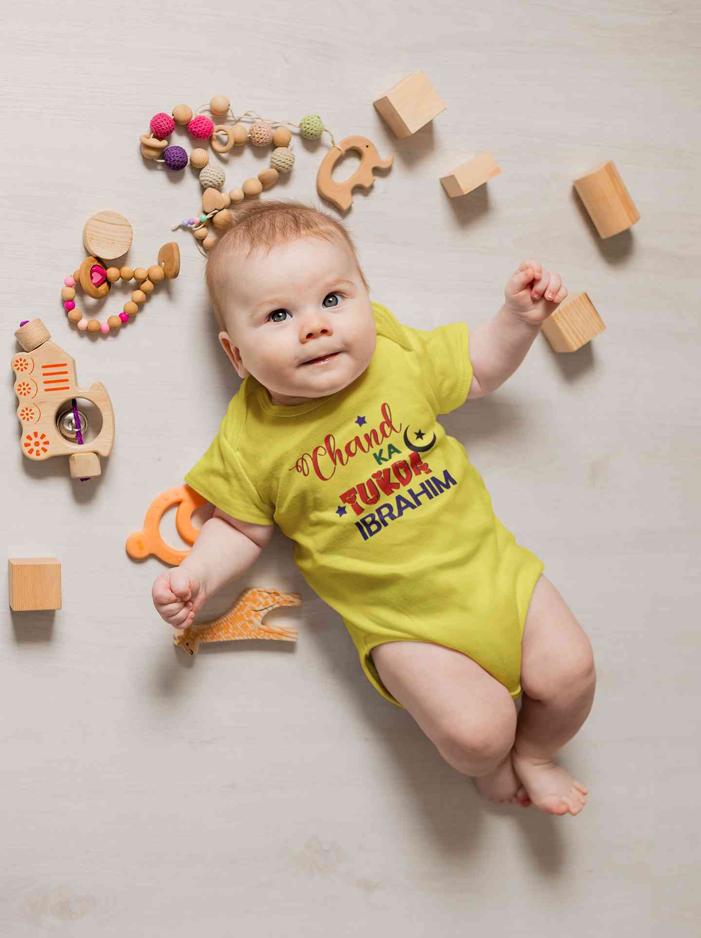 Custom Name Chand Ka Tukda Rompers for Baby Boy- FunkyTeesClub
