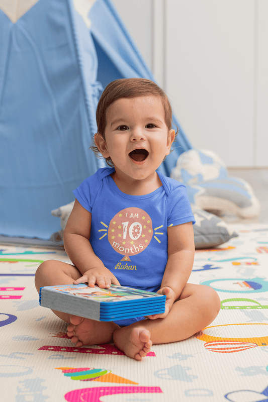 I Am Ten Months Rompers for Baby Boy- FunkyTeesClub