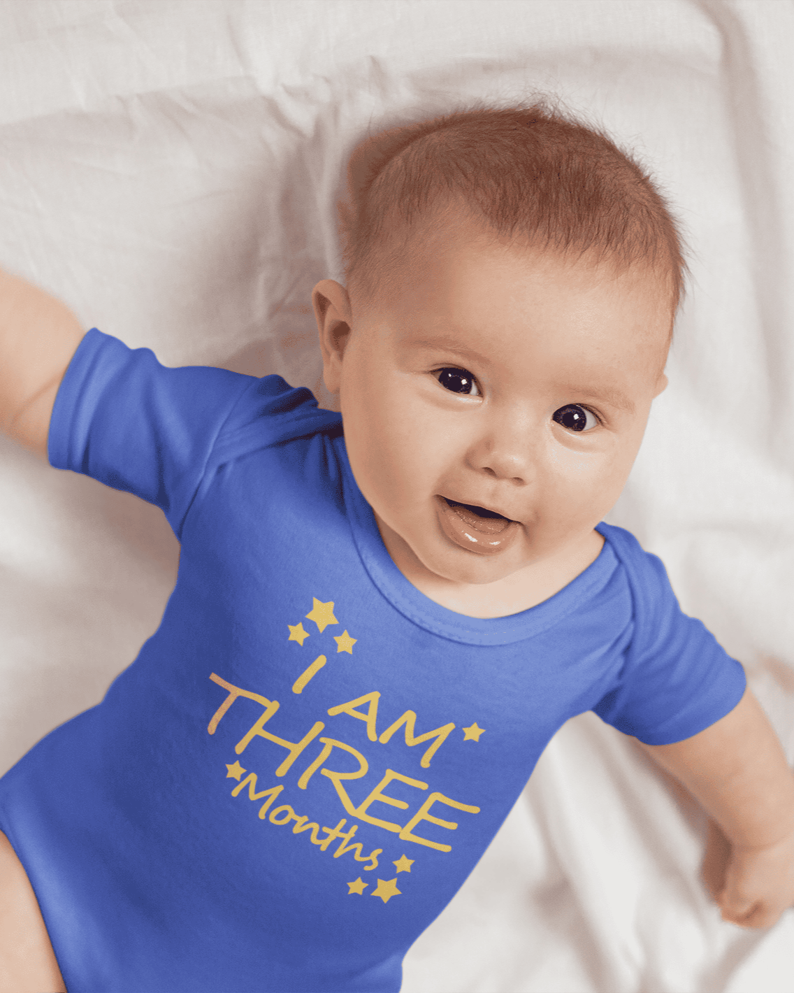 I Am Three Months Rompers for Baby Boy- FunkyTeesClub