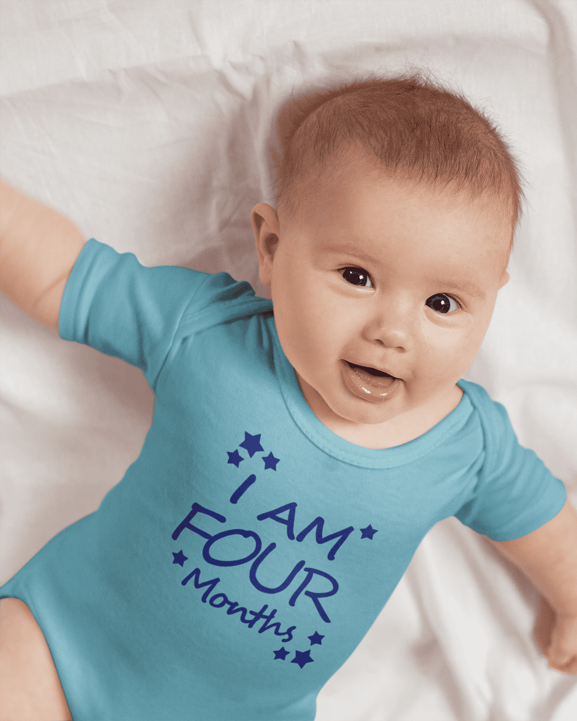 I Am Four Months Rompers for Baby Girl- FunkyTeesClub