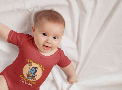 Custom Name Cutest Bhakt Mahashivratri Rompers for Baby Boy- FunkyTeesClub