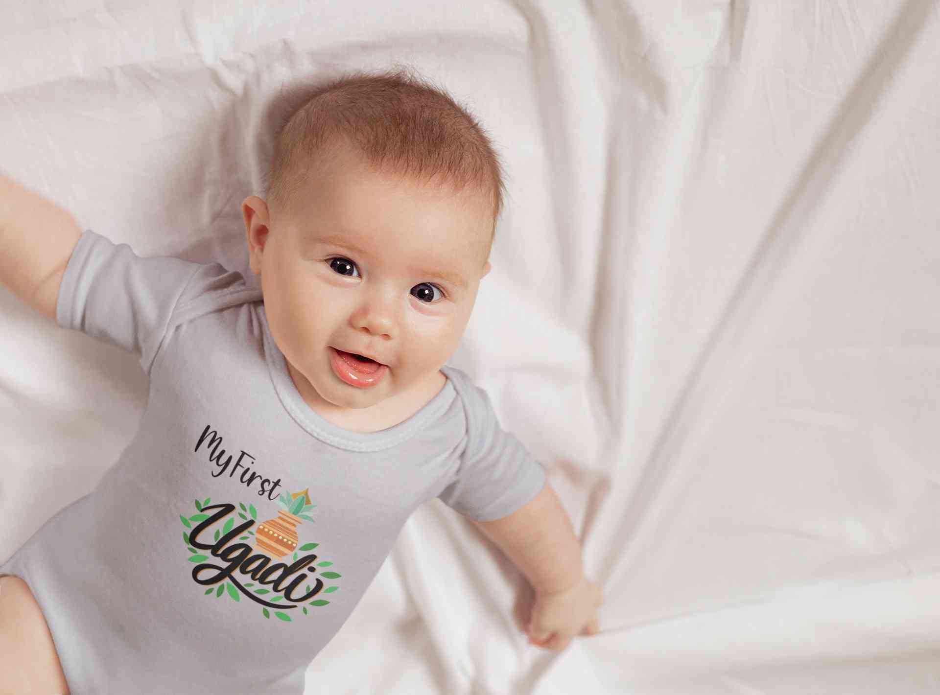 My First Ugadi Rompers for Baby Boy- FunkyTeesClub