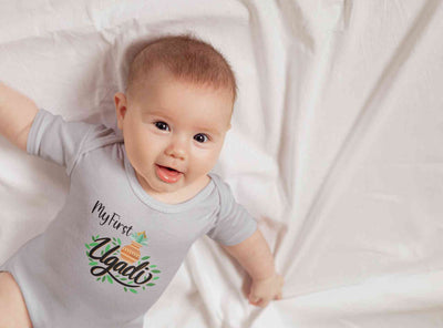 My First Ugadi Rompers for Baby Boy- FunkyTeesClub
