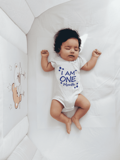 I Am One Month Rompers for Baby Girl- FunkyTeesClub