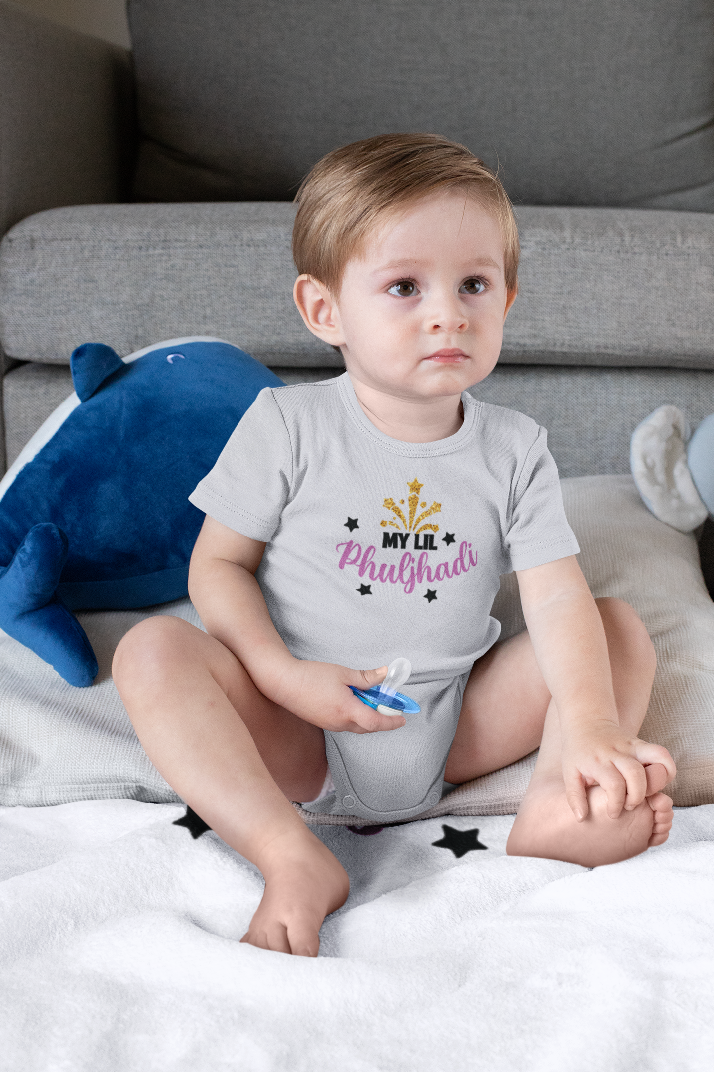 My Lil Phuljadi Rompers for Baby Boy- FunkyTeesClub
