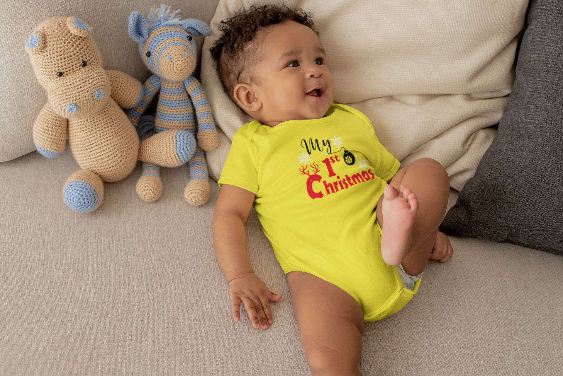 First Christmas Rompers for Baby Boy- FunkyTeesClub