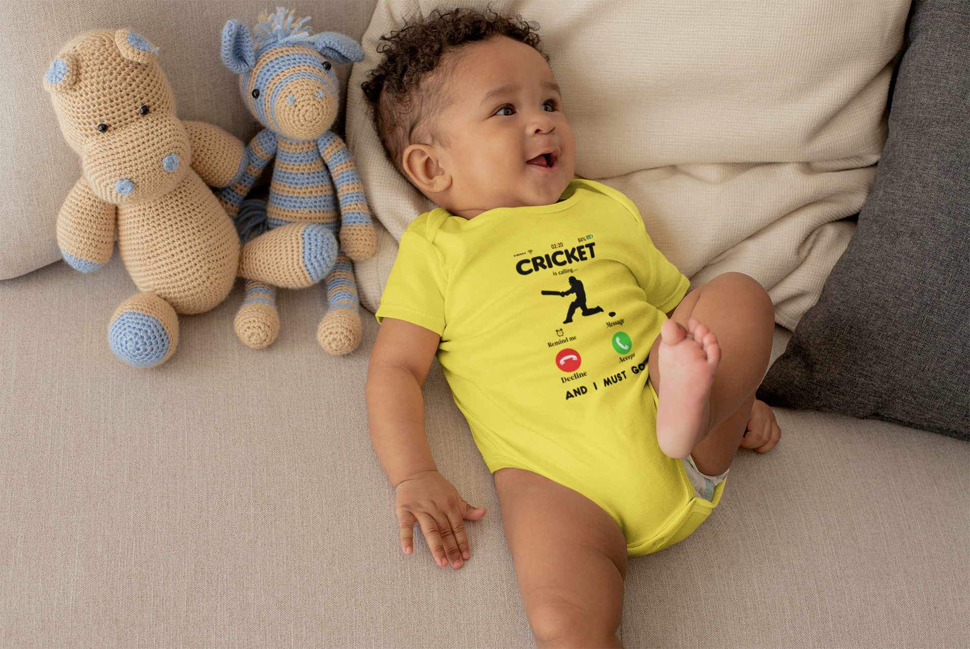 Cricket is Calling World Cup Cricket Rompers for Baby Boy- FunkyTeesClub