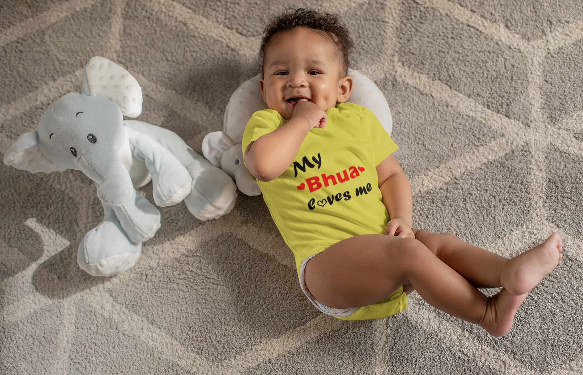 Bhua loves me Rompers for Baby Boy- FunkyTeesClub