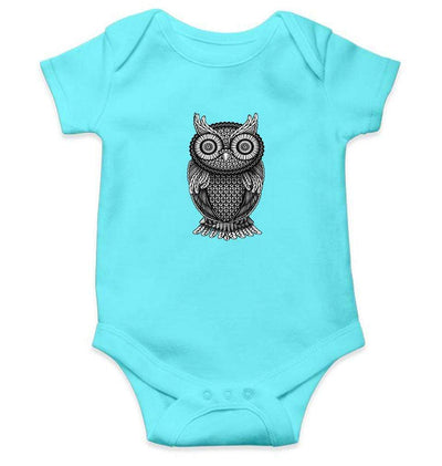 Ornamental Owl Abstract Rompers for Baby Girl- FunkyTradition FunkyTradition
