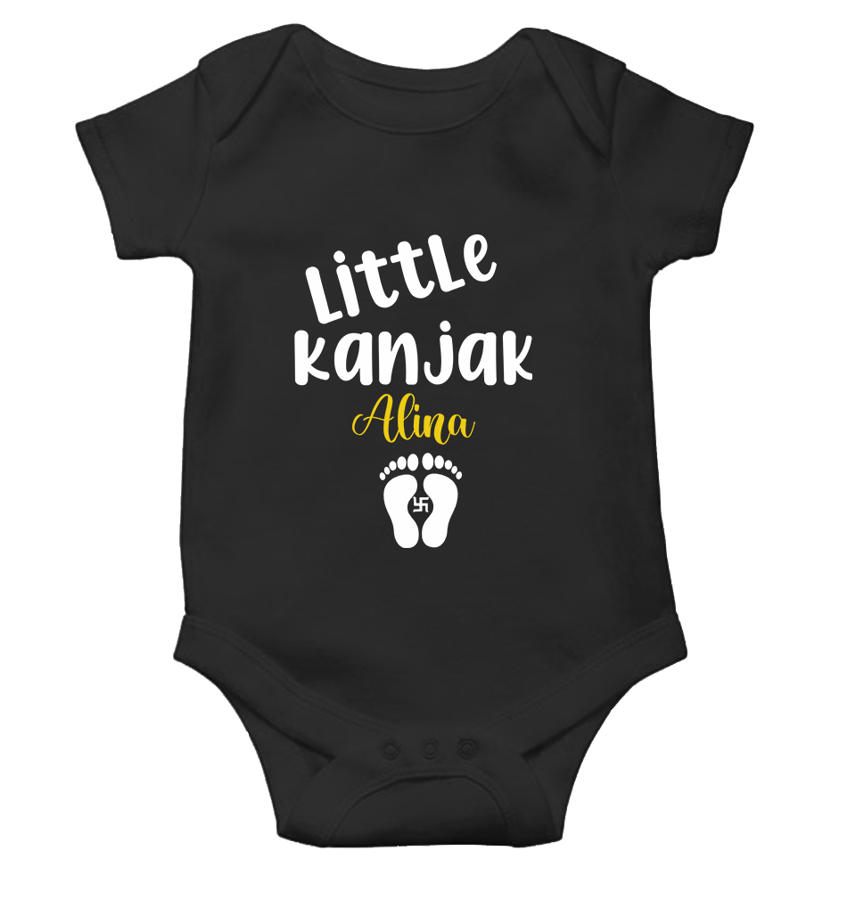 Customize Name Little Kanjak Rompers for Baby Girl- FunkyTeesClub