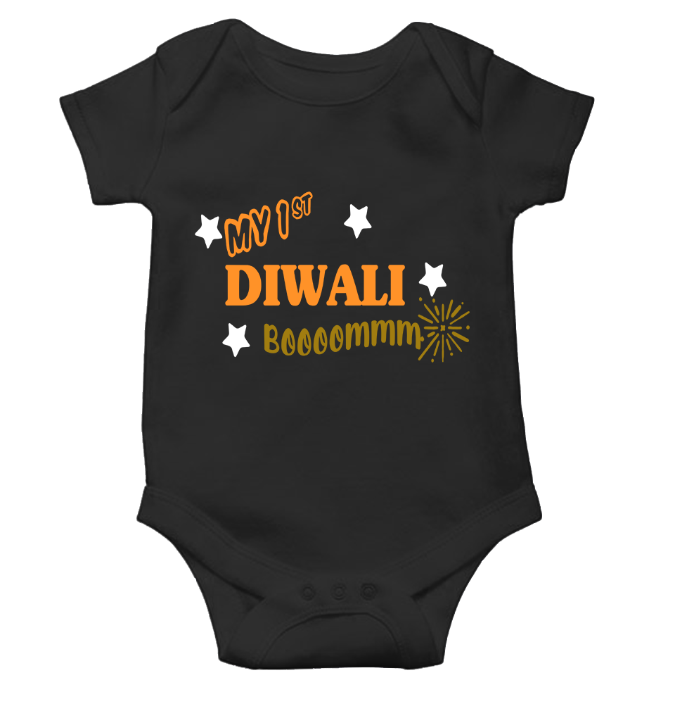 My First Diwali Boom Rompers for Baby Girl- FunkyTeesClub
