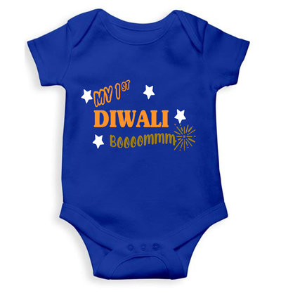 My First Diwali Boom Rompers for Baby Girl- FunkyTeesClub