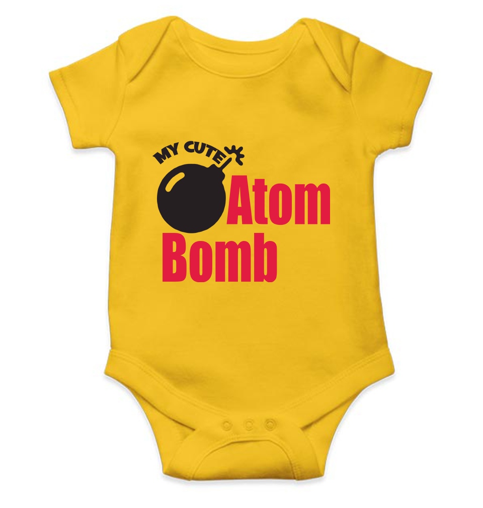 My Cute Atom Bomb Rompers for Baby Girl- FunkyTeesClub