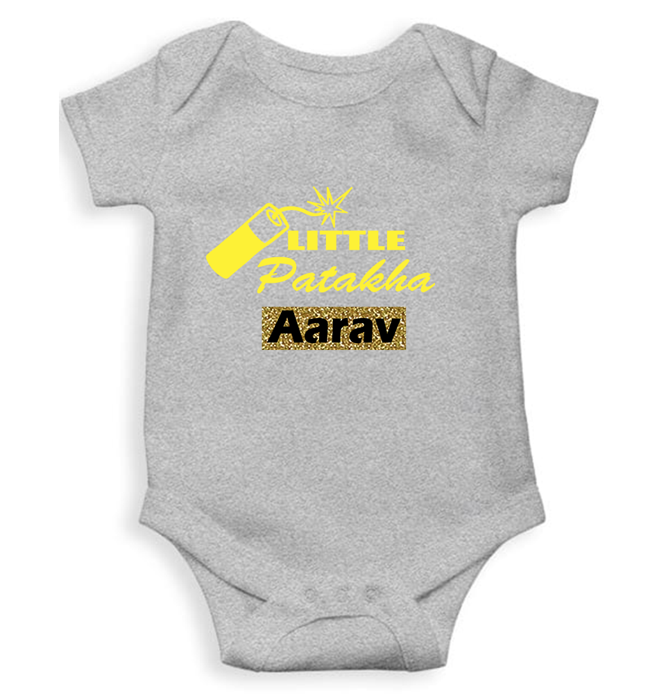 Customize Name Little Dhamaka Rompers for Baby Boy- FunkyTeesClub
