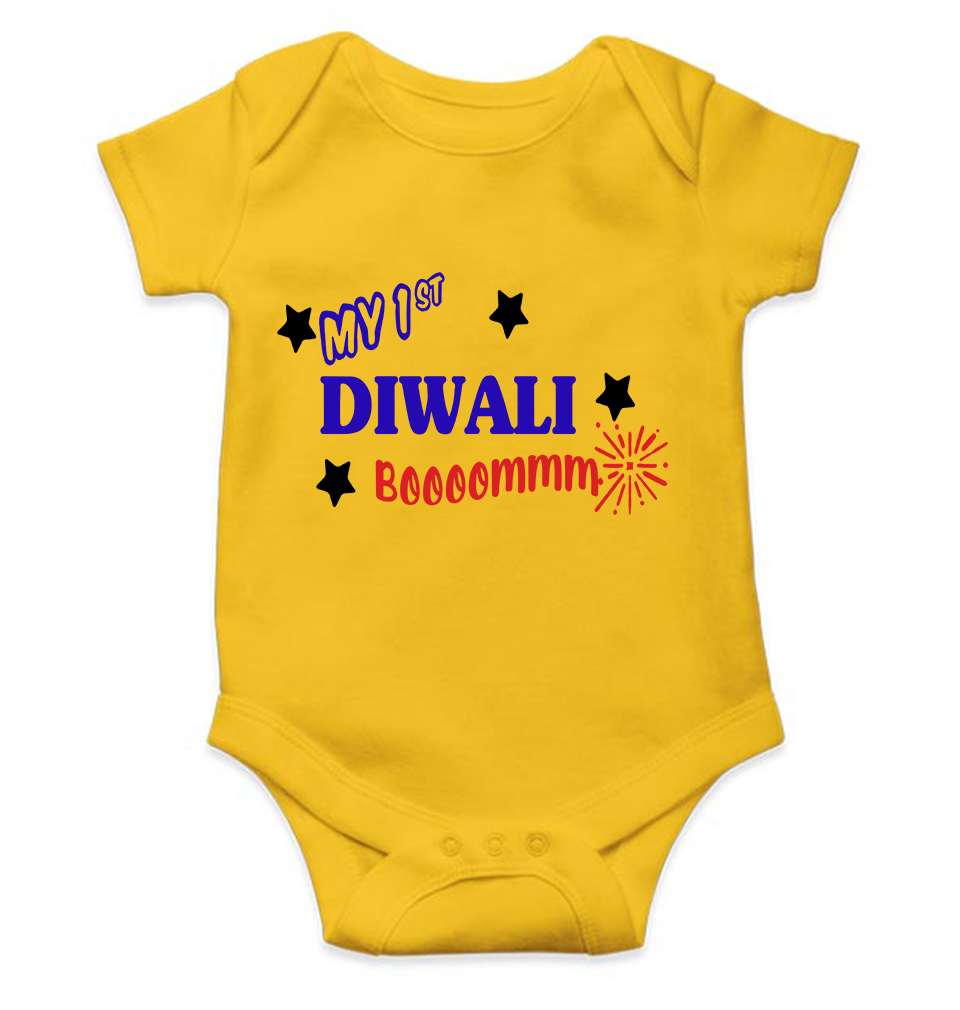 My First Diwali Boom Rompers for Baby Boy- FunkyTeesClub