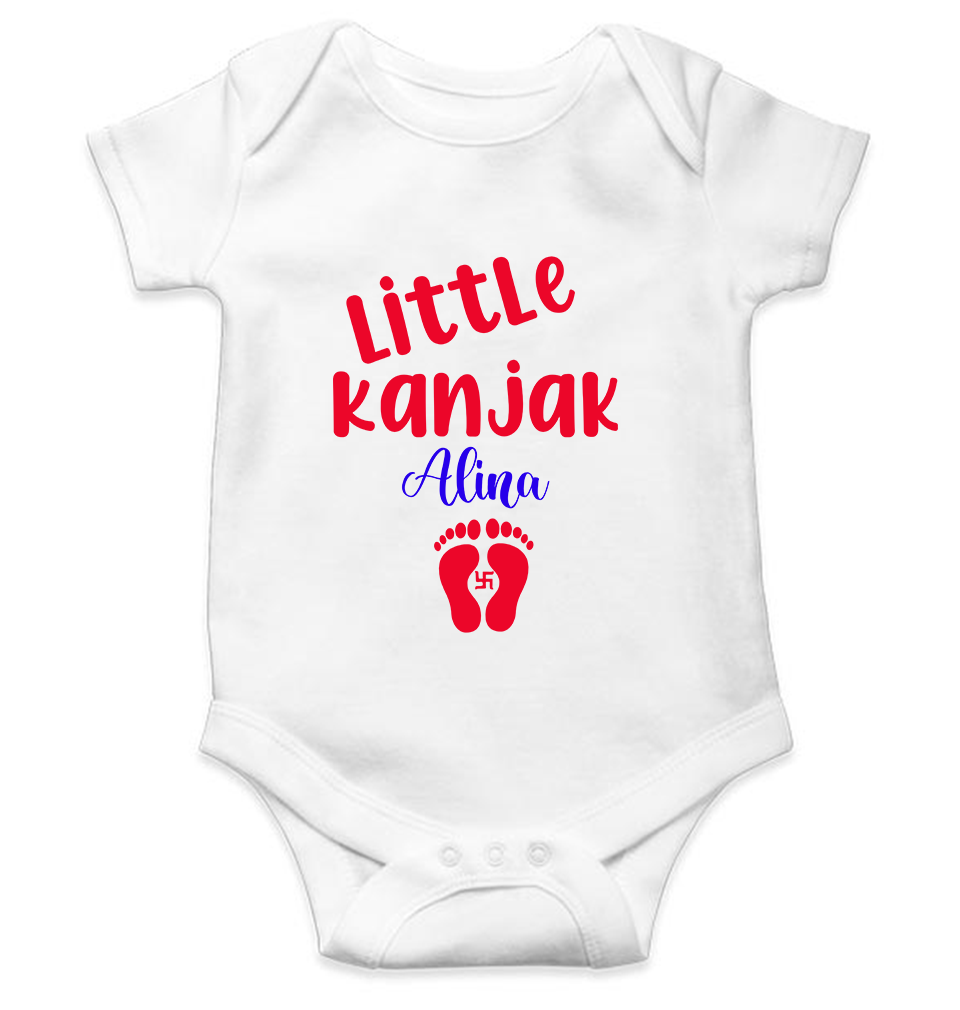 Customize Name Little Kanjak Rompers for Baby Girl- FunkyTeesClub