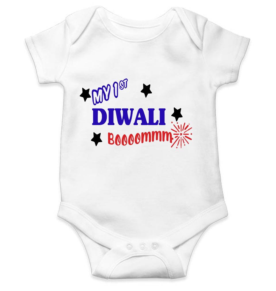 My First Diwali Boom Rompers for Baby Boy- FunkyTeesClub