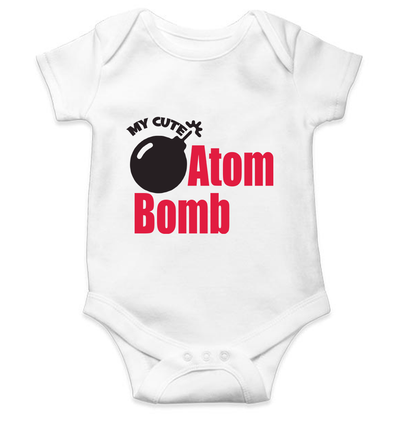My Cute Atom Bomb Rompers for Baby Girl- FunkyTeesClub