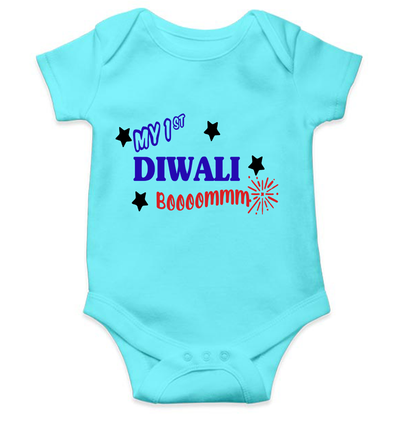 My First Diwali Boom Rompers for Baby Girl- FunkyTeesClub