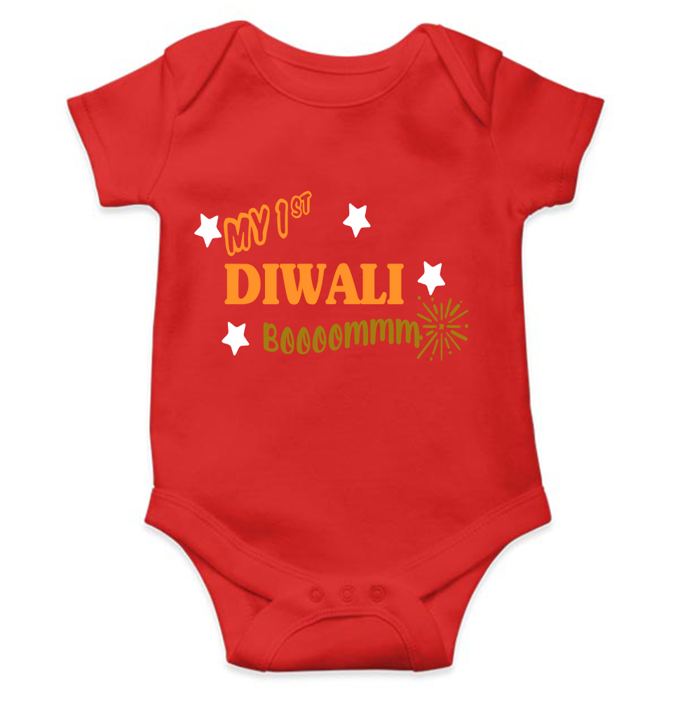 My First Diwali Boom Rompers for Baby Girl- FunkyTeesClub