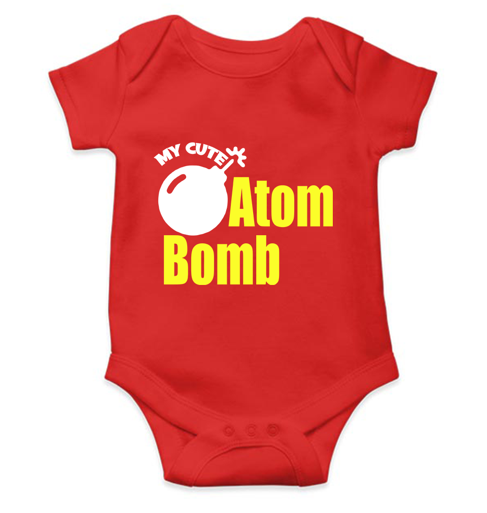 My Cute Atom Bomb Rompers for Baby Girl- FunkyTeesClub