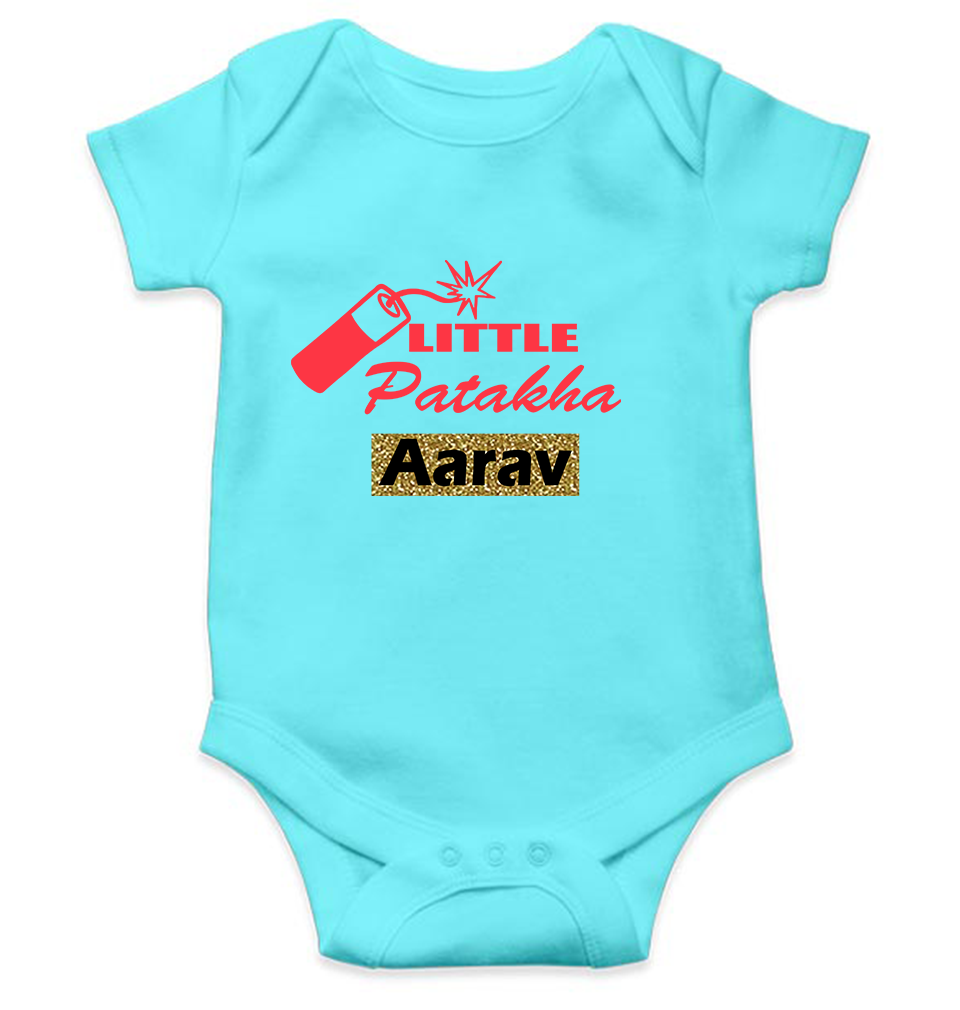Customize Name Little Dhamaka Rompers for Baby Boy- FunkyTeesClub