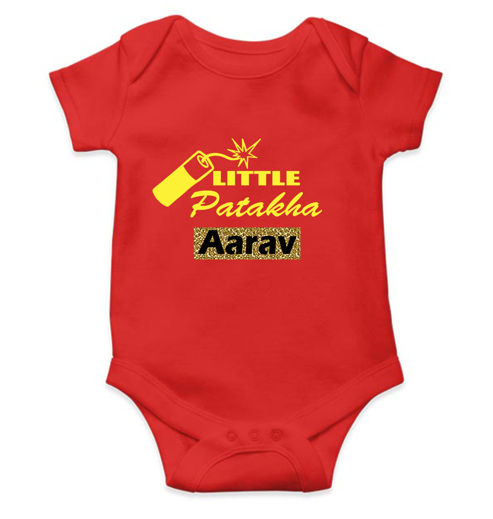 Customize Name Little Dhamaka Rompers for Baby Boy- FunkyTeesClub