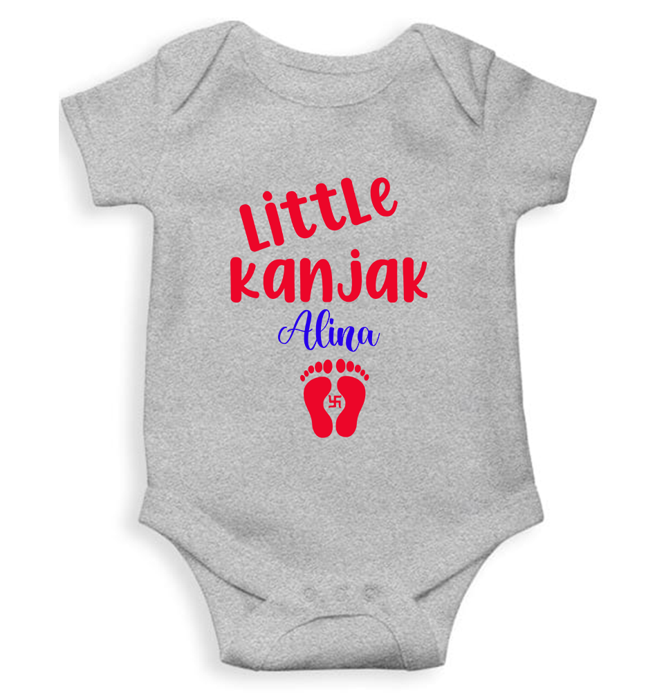 Customize Name Little Kanjak Rompers for Baby Girl- FunkyTeesClub