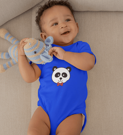 Panda Face Abstract Rompers for Baby Boy- FunkyTradition FunkyTradition