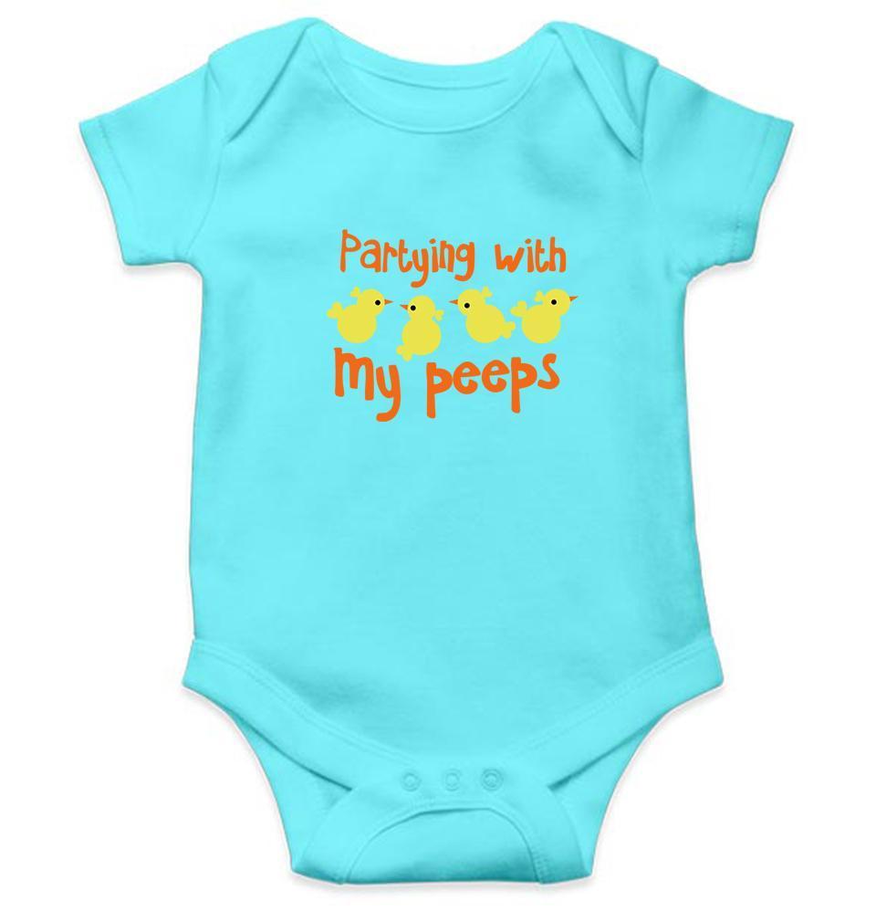 Partying With My Peeps Rompers for Baby Girl- FunkyTradition FunkyTradition