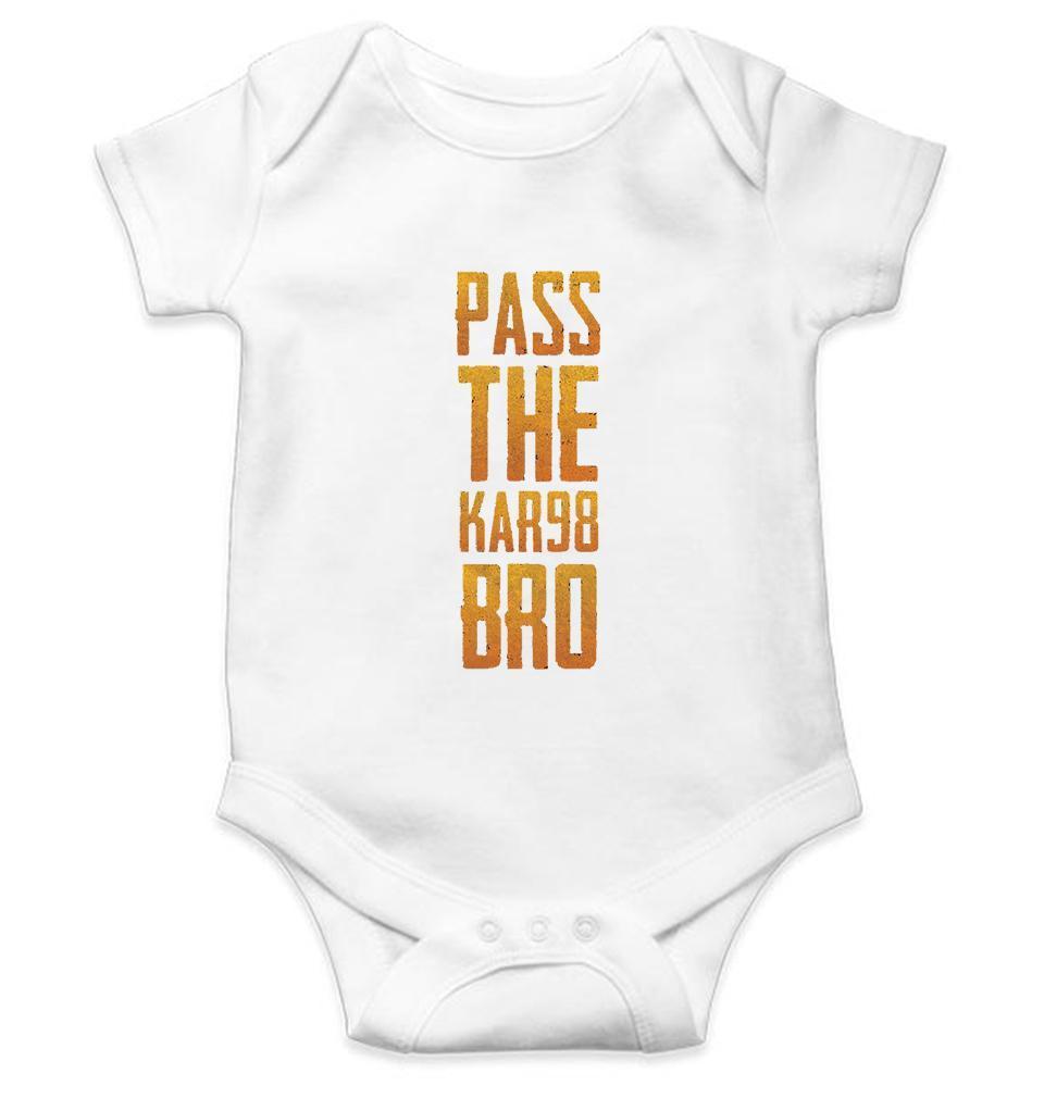 Pass The KAR98 Bro PUBG Rompers for Baby Boy- FunkyTradition FunkyTradition