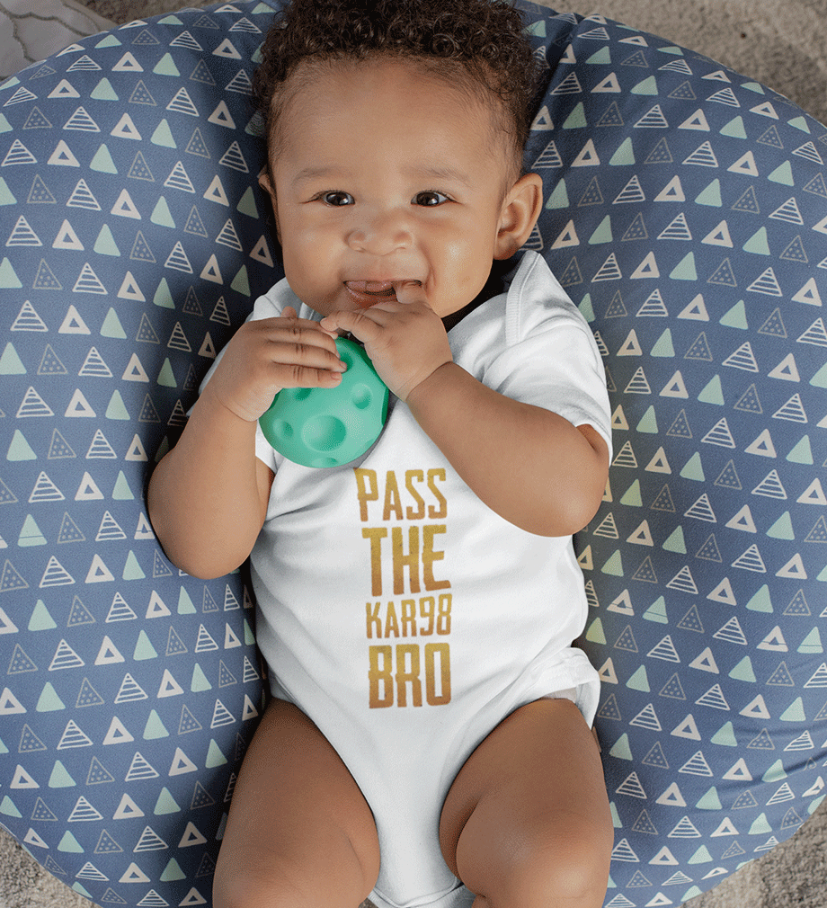 Pass The KAR98 Bro PUBG Rompers for Baby Boy- FunkyTradition FunkyTradition