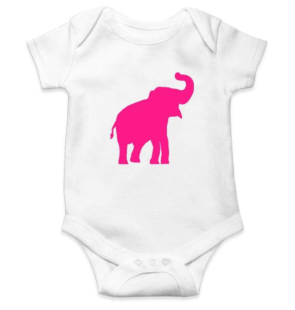 Pink Elephant Abstract Rompers for Baby Girl- FunkyTradition FunkyTradition