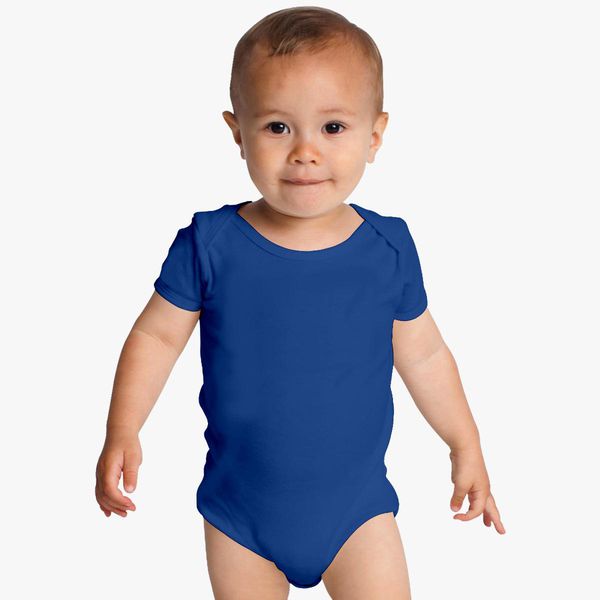 Plain Royal Blue Baby Romper- FunkyTeesClub
