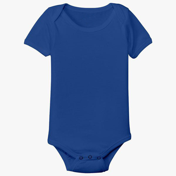 Plain Royal Blue Baby Romper- FunkyTeesClub