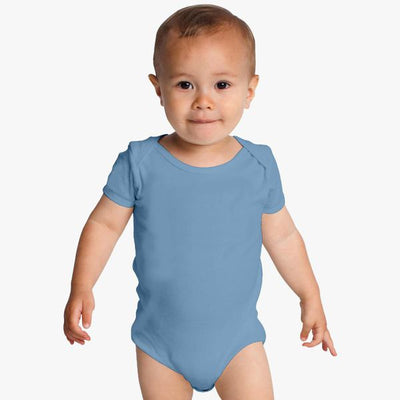 Plain Sky Blue Baby Romper- FunkyTeesClub
