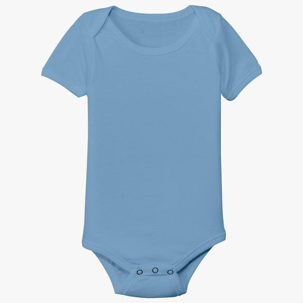 Plain Sky Blue Baby Romper- FunkyTeesClub
