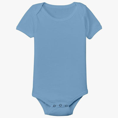 Plain Sky Blue Baby Romper- FunkyTeesClub