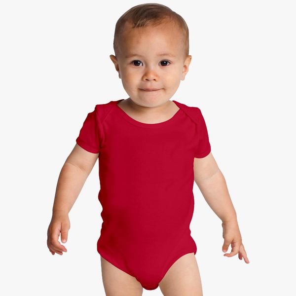 Plain Red Baby Romper- FunkyTeesClub