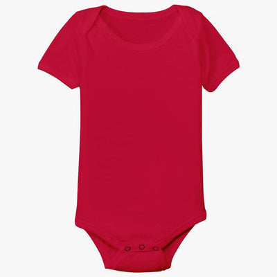 Plain Red Baby Romper- FunkyTeesClub