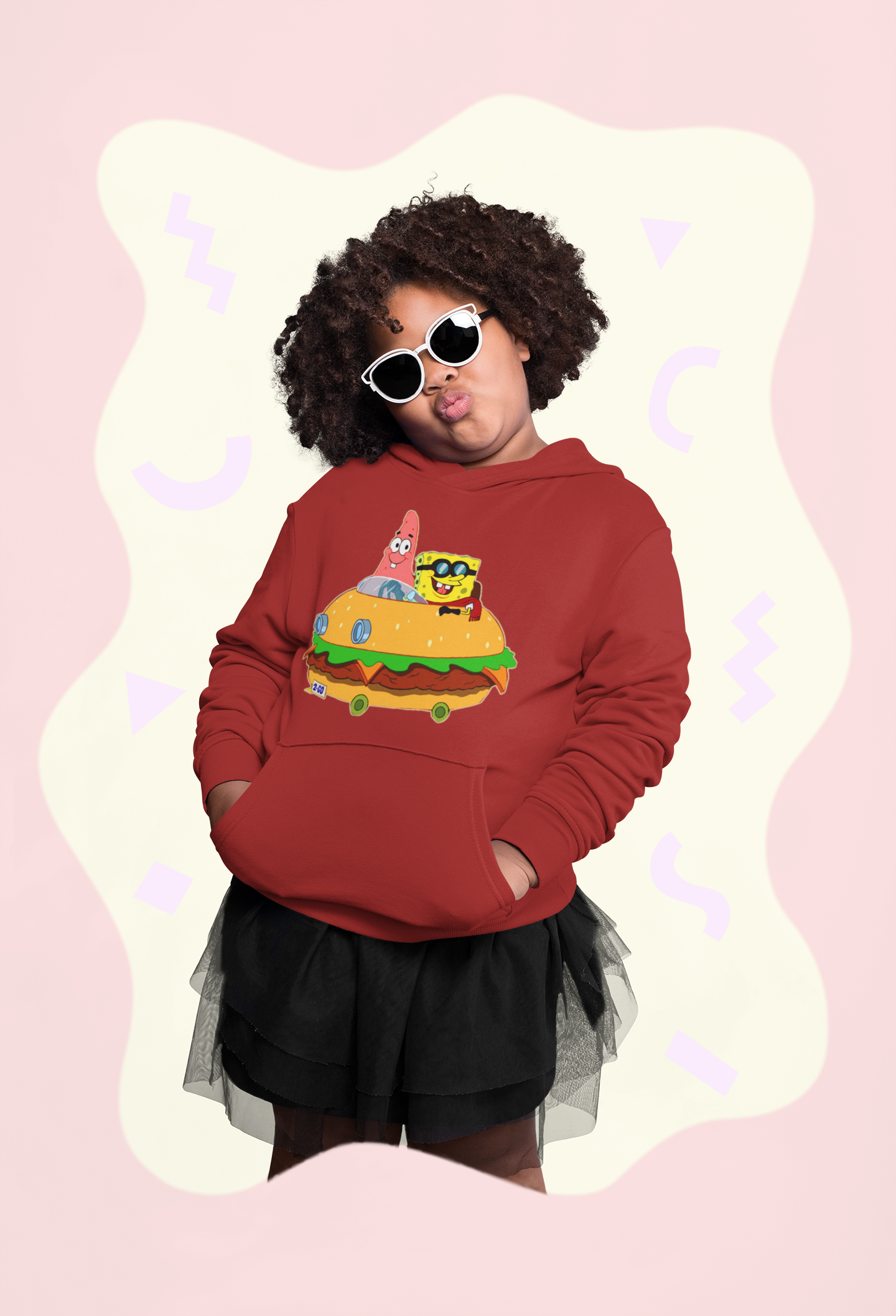 Cute Cartoon Girl Hoodies-FunkyTeesClub