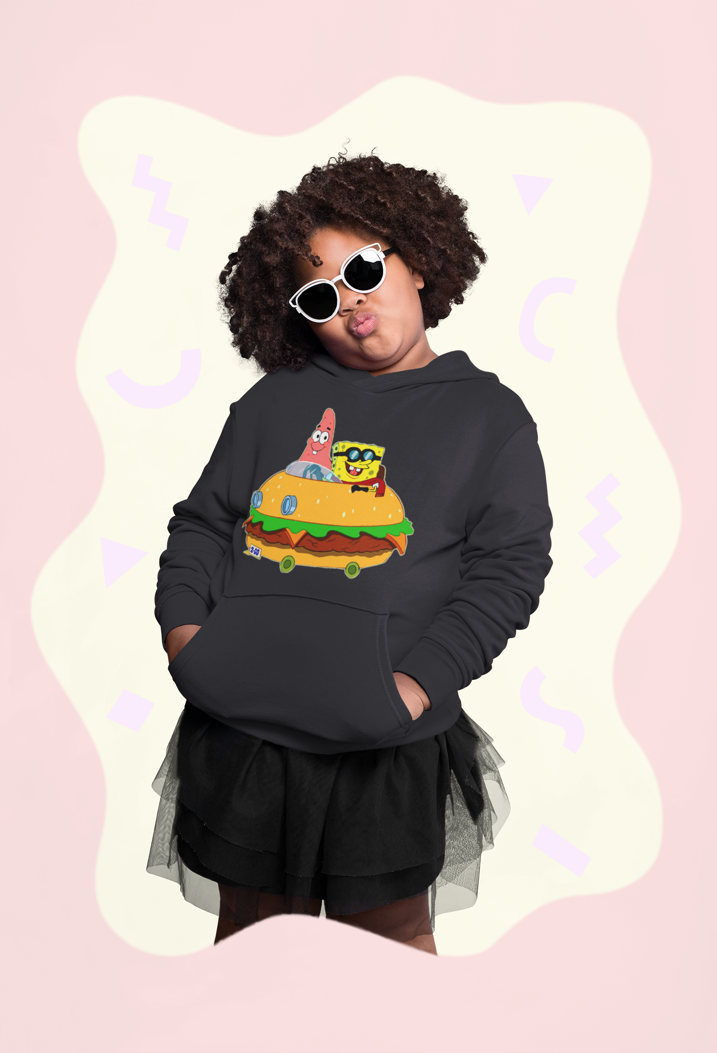 Cute Cartoon Girl Hoodies-FunkyTeesClub