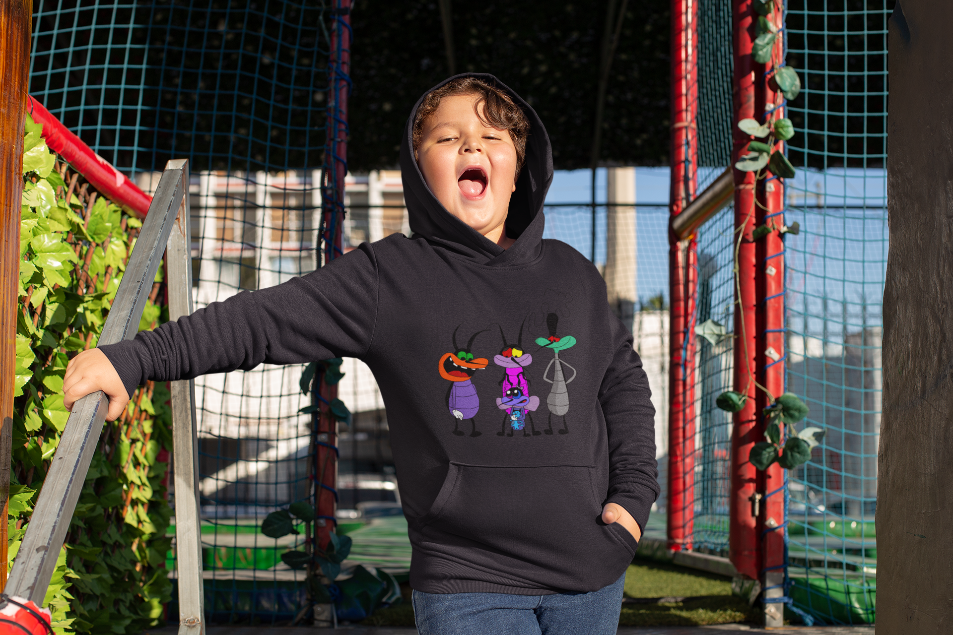 Cute Cartoon Boy Hoodies-FunkyTeesClub