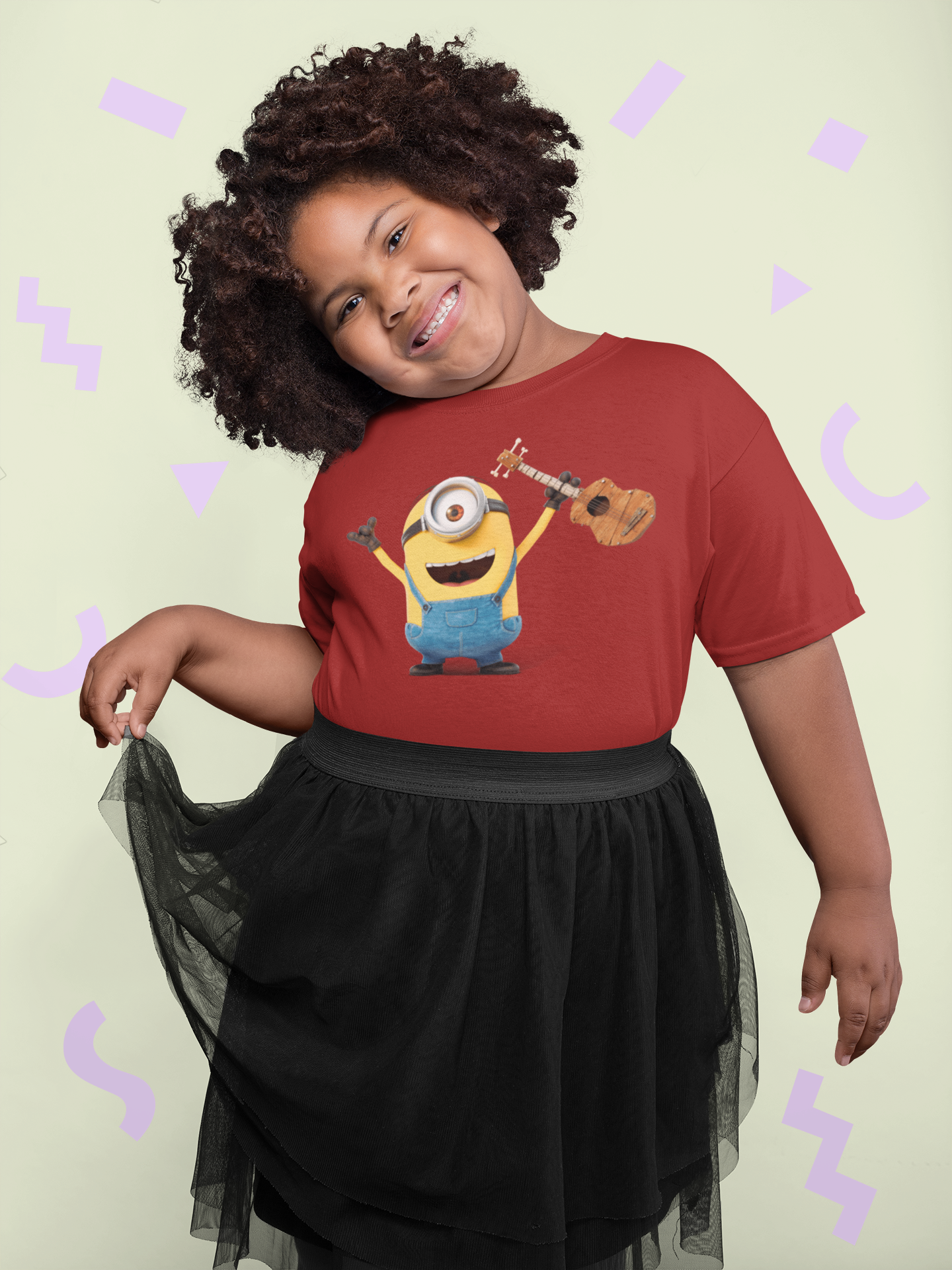 Cute Cartoon Half Sleeves T-Shirt For Girls -FunkyTeesClub