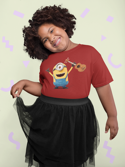 Cute Cartoon Half Sleeves T-Shirt For Girls -FunkyTeesClub